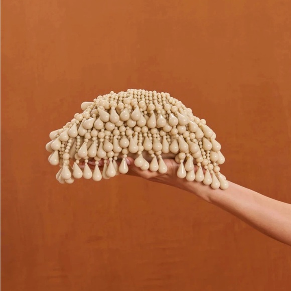 Cult Gaia Ivory Beaded Handbag - Picture 3 of 4